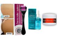 Kit Microagulhamento Redutor de Estrias - Dermaroller + Hialurônico + Retinóico 1%