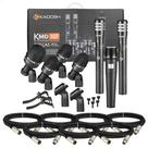 Kit Microfone Bateria Kadosh Kmd 107 7pcs + Cabos
