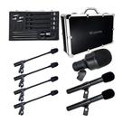 Kit Microfone Bateria Ldm700 Maleta de Metal 7 Peças Cor Preto Leson - 2AM002309