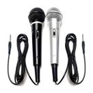 Kit Microfone Com Fio 2 Metros Profissional 2 Unidades Para Cantor Música Apresentação Gravação