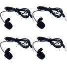 Kit Microfone De Lapela C/Presilha PC Notebook Celular 4 Pçs