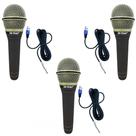 Kit Microfone Dinâmico Leson LS-7 3 unidades
