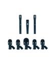Kit Microfone Kadosh KMD108 para Bateria com 8 peças