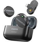 Kit Microfone Lapela sem Fio Maono Wave T5 Preto, Versão Lightning, WM650 LIGHTINING