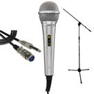 Kit microfone mxt c/ fio + cabo mxt p10/xlrf 5m + pedestal