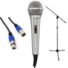 Kit microfone mxt c/ fio + cabo mxt xlr/xlr 5m + pedestal