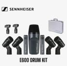 Kit Microfone Para Bateria S.E600 Preto Com Case de Metal Profissional