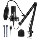 Kit Microfone Profissional Maono A04, USB, Braço Articulado, Preto, AU-A04