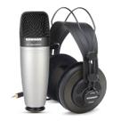 Kit Microfone Samson C01 E Headphones Sr850