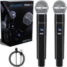 Kit Microfone Sem Fio Digital Sistema Hi-Fi 30m Alcance Igreja Palestra Evento