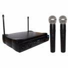 Kit microfone sem fio lelong duplo le-906 uhf Kit microfone sem fio lelong duplo le-906 uhf