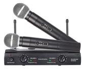 Kit Microfone Sem Fio Wireless Duplo Vhf Profissional Dinâmico - oNISTEK