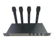 Kit Microfone Uhf Profissional Sem Fio 4 Bastões 590-890 Hz