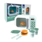 Kit Microondas Brinquedo Comidinha Giratório Cozinha Luz Som Kit Microondas Brinquedo Comidinha Giratório Cozinha Luz Som