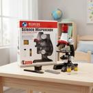 Kit Microscópio Estudantil 100x 400x 1200x Com Led Infantil