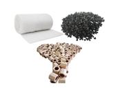 Kit Mídias Filtragem 1kg Cerâmica, 1kg Carvão 1m Lã