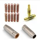 Kit Mig 15ak - 10 Bicos De Contato 0,6mm + 2 Bocal 12mm + 2 Porta Bico Difusor