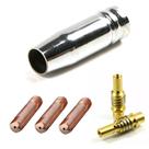 Kit Mig 15ak - 10 Bicos De Contato 0,8mm + 3 Bocal 9,5mm + 3 Porta Bico (Difusor)