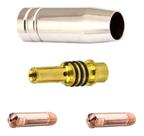 Kit Mig 15ak - 2 Bico De Contato 0,9mm + 1 Bocal 12mm + 1 Porta Bico (Difusor)