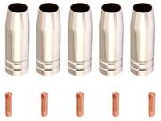 Kit Mig 15ak - 5 Bicos 0,8mm M6x25 + 5 Bocal para Tocha 12mm Kit Mig 15ak - 5 Bicos 0,8mm M6x25 + 5 Bocal para Tocha 12mm