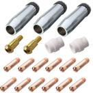 Kit Mig 24kd - 3 Bocal 12mm + 12 Bicos M6x25 0,8mm + 2 Difusor Cerâmico + 2 Porta Bico de Contato M6