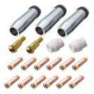 Kit Mig 24kd - 3 Bocal 12mm + 12 Bicos M6x25 0,9mm + 2 Difusor Cerâmico + 2 Porta Bico de Contato M6
