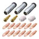 Kit Mig 24kd - 3 Bocal 12mm + 12 Bicos M6x25 1,0mm + 2 Difusor Cerâmico + 2 Porta Bico de Contato M6