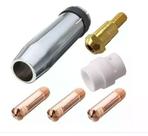 Kit Mig 24kd - Bocal 12mm + 3 Bicos M6x25 0,8mm + Difusor Cerâmico + Porta Bico de Contato M6