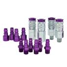Kit Milton S-314VKIT Hi-Flo V estilo 1/4 roxo 14 peças Kit Milton S-314VKIT Hi-Flo V estilo 1/4 roxo 14 peças