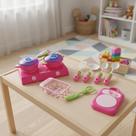 Kit Minha Cozinha 10 Pçs Brinquedo De Cozinha Fogão Infantil Menina Panelinha Rosa Brinquedo Cozinha