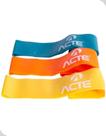 Kit Mini Band 3 Elástico e Medidas Acte Exercício Fitness Academia