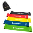 Kit Mini Band Faixas Elásticas Gold Sports Super Pro - 5 níveis de tensão Kit Mini Band Faixas Elásticas Gold Sports Super Pro - 5 níveis de tensão