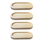 Kit Mini Bandeja De Madeira Pinus 16x8 Multiuso Pires Café Xicaras Petisco Organizar Decoração