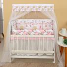Kit Mini Berço 12 peças Saia de Berço Menina Jardim Encantado