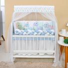 Kit Mini Berço 12 peças Saia de Berço Menino Dino Baby