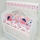 Kit Mini Berço 13 peças Bebê Menina Joaninha