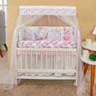 Kit Mini Berço 13 peças para Bebê Menina Ursinha Lovely
