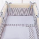 Kit Mini Berço 7 Peças Doce Encanto Chevron Amarelo