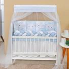 Kit Mini Berço com 12 peças Saia de Berço Bebê Menino Kit Mini Berço com 12 peças Saia de Berço Bebê Menino