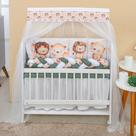 Kit Mini Berço com 12 peças Saia de Berço Bebê Menino Leaozinho