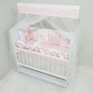 Kit Mini Berço com 12 peças Saia de Berço Menina Amigas Balanço - Carinha de Anjo Kit Mini Berço com 12 peças Saia de Berço Menina Amigas Balanço - Carinha de Anjo
