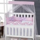 Kit Mini Berço Menina Menino 5 Peças Com Saia
