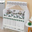 Kit Mini Berço Trança 13 peças para Bebê Menino Aviador