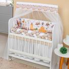 Kit Mini Berço Trança 13 peças para Bebê Menino Fazendinha