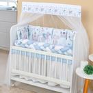 Kit Mini Berço Trança 13 peças para Bebê Menino Principe