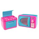 Kit Mini Brinquedo Cozinha Fogão E Microondas