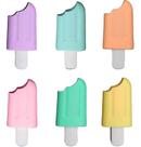 Kit Mini Canetas 6 Cores Marca Texto Formato Picolé +brinde