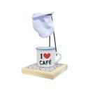 Kit Mini Coador Café + Mini Xícara Café Porcelana Sortidos