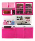 Kit Mini Cozinha Infantil Completa Brinquedo Pia Armário