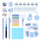 Kit Mini de Material de Escritório YUMOONI Azul com Grampeador